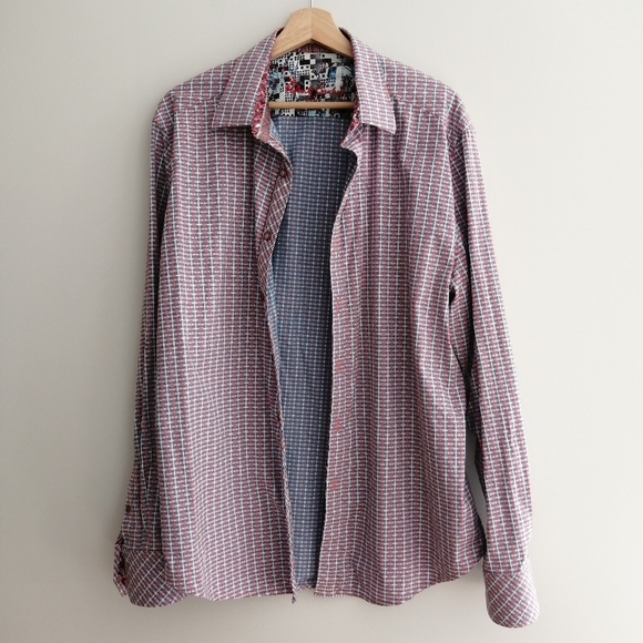 Robert Graham Men's Classic Fit Button Up Red and Blue Checkered XL - Picture 2 of 16